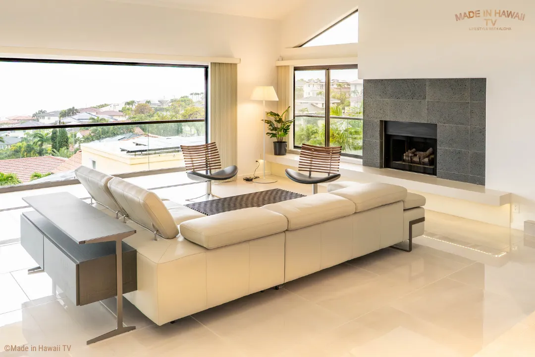 Hawaii Loa Ridge の一軒家のリビング